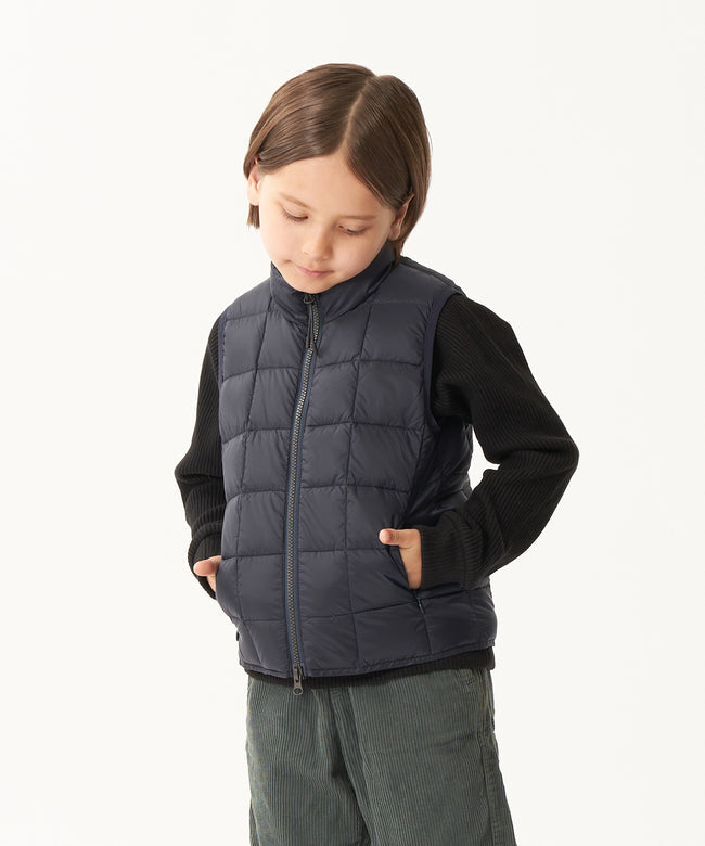 타이온 키즈 패딩 조끼 일본 TAION 베스트 베이직 하이넥 짚업 이너 다운 7컬러