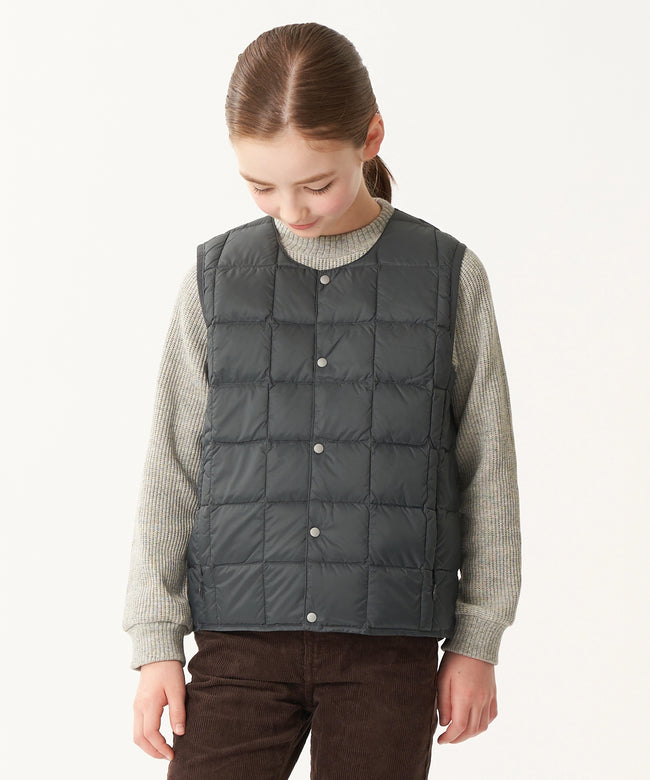 타이온 키즈 패딩 조끼 일본 TAION 베스트 베이직 크루넥 이너 다운 35컬러