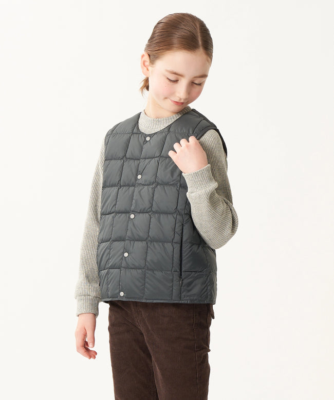 타이온 키즈 패딩 조끼 일본 TAION 베스트 베이직 크루넥 이너 다운 35컬러