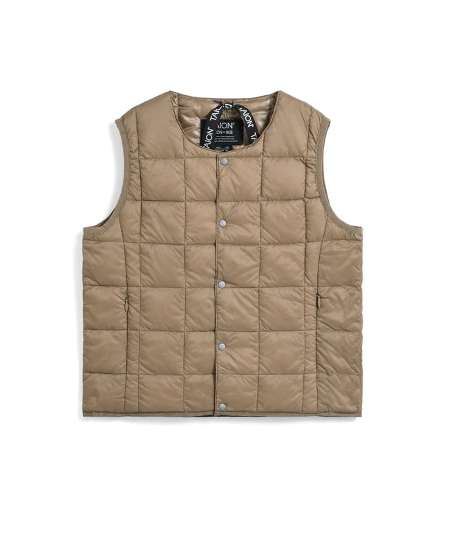 타이온 키즈 패딩 조끼 일본 TAION 베스트 베이직 크루넥 이너 다운 35컬러