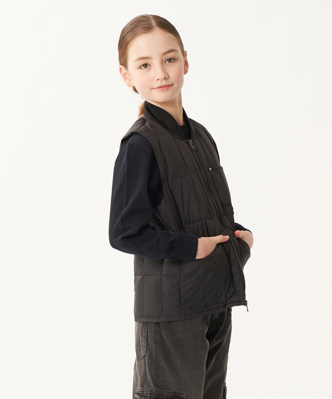 타이온 키즈 패딩 조끼 일본 TAION 베스트 워크 리브넥 짚업 다운 이너 3컬러