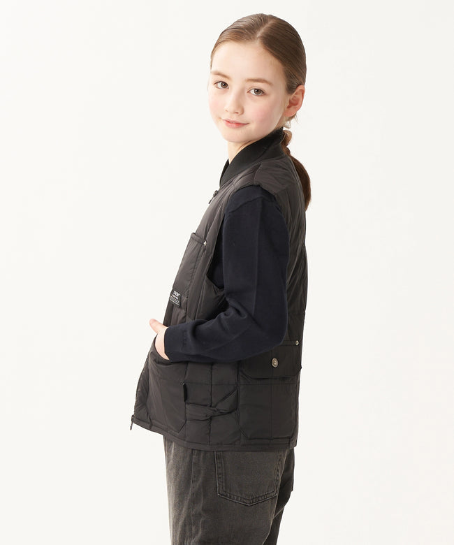 타이온 키즈 패딩 조끼 일본 TAION 베스트 워크 리브넥 짚업 다운 이너 3컬러