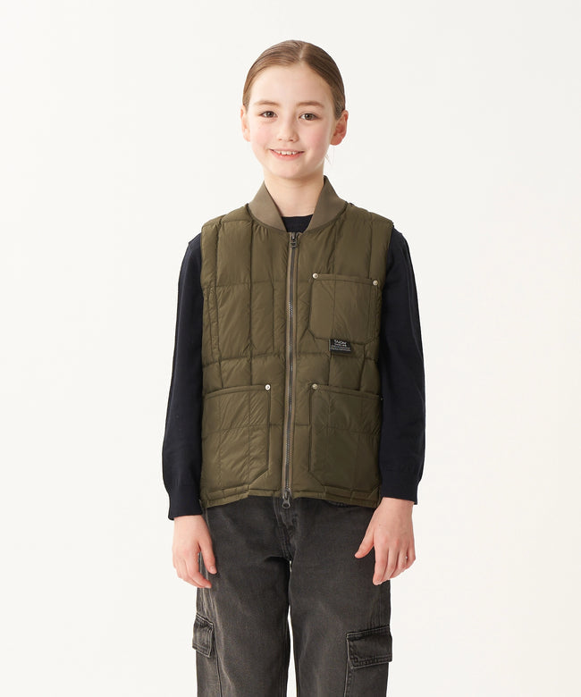 타이온 키즈 패딩 조끼 일본 TAION 베스트 워크 리브넥 짚업 다운 이너 3컬러