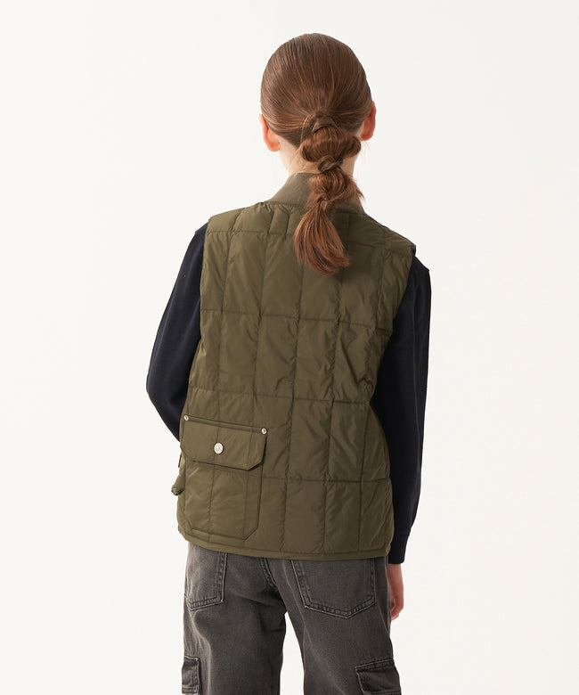 타이온 키즈 패딩 조끼 일본 TAION 베스트 워크 리브넥 짚업 다운 이너 3컬러