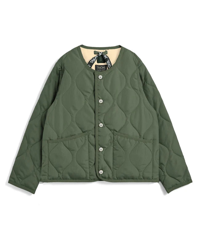 타이온 키즈 패딩 일본 TAION 밀리터리 크루넥 버튼 다운 재킷 6컬러