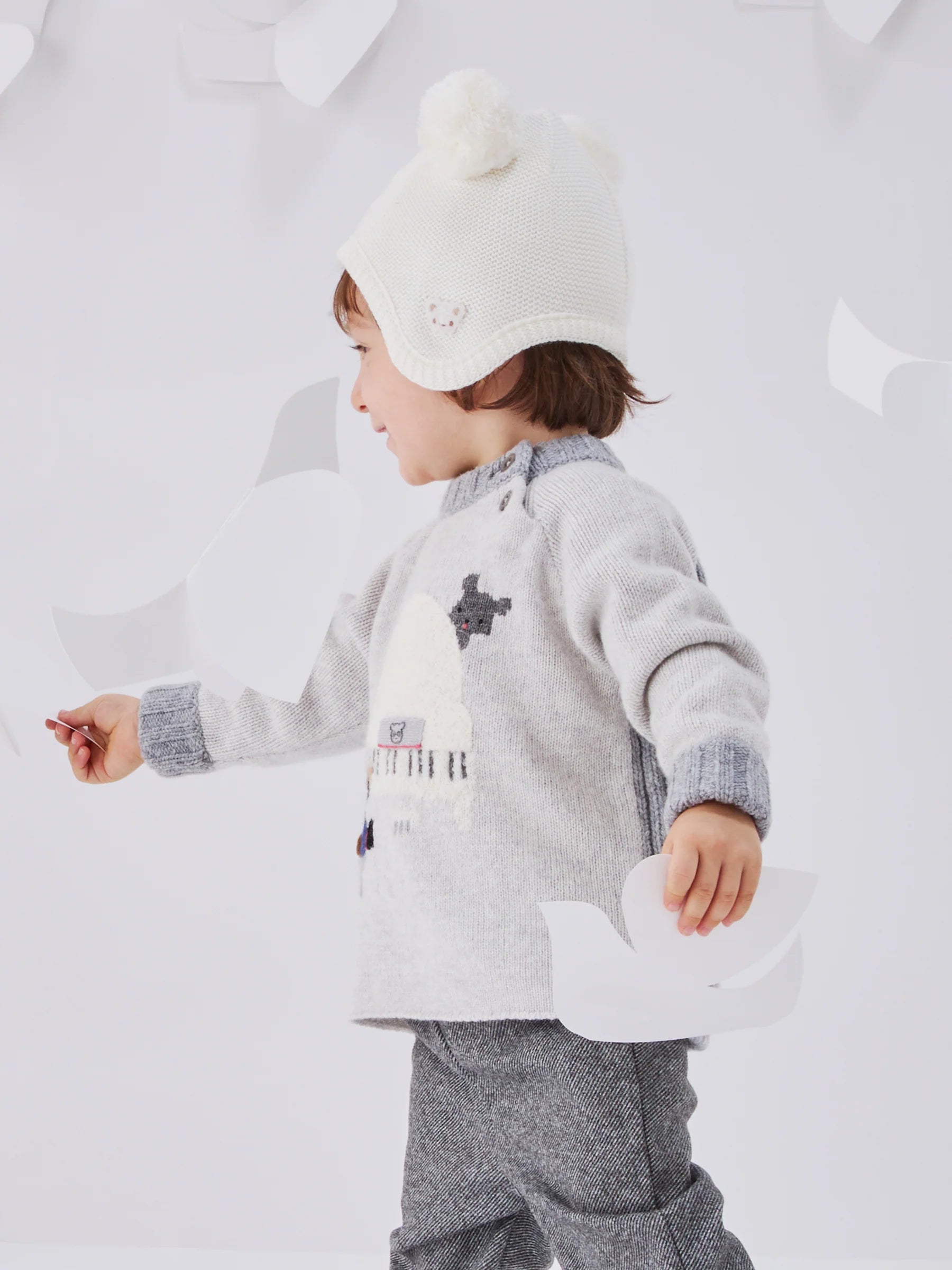 Familia Kids T-shirt Japan familiar children's clothing sweater piece piano teddy bear