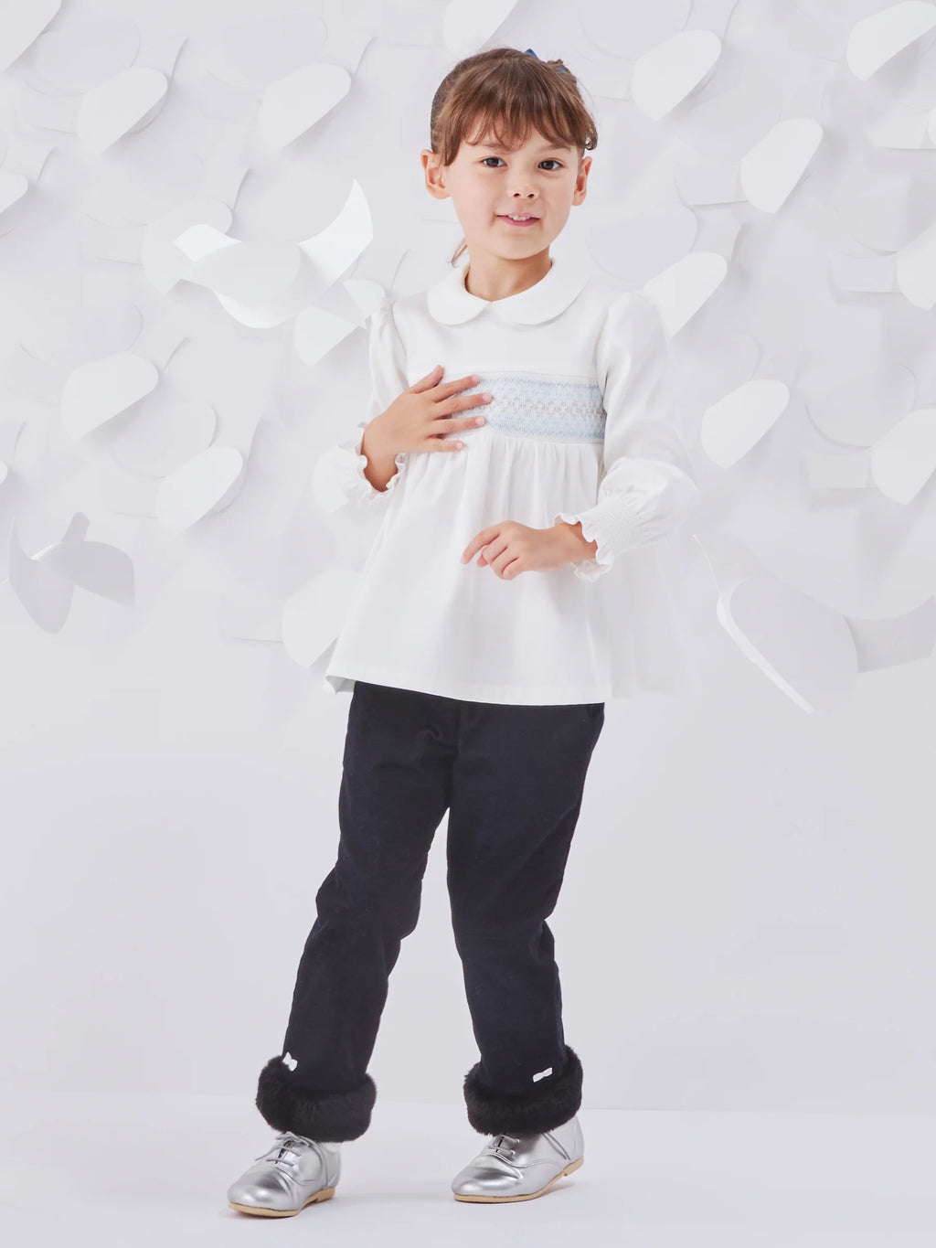 파밀리아 키즈 셔츠 일본 familiar 아동복 더블 샌틴 블라우스