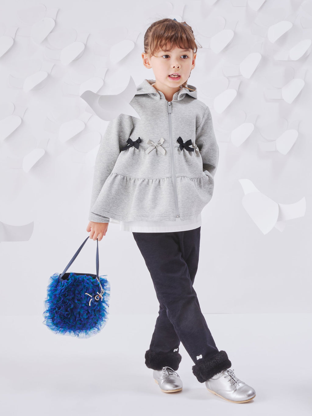 Familia Kids Jacket Japan familiar children's clothing hooded zip-up simple ribbon monotone