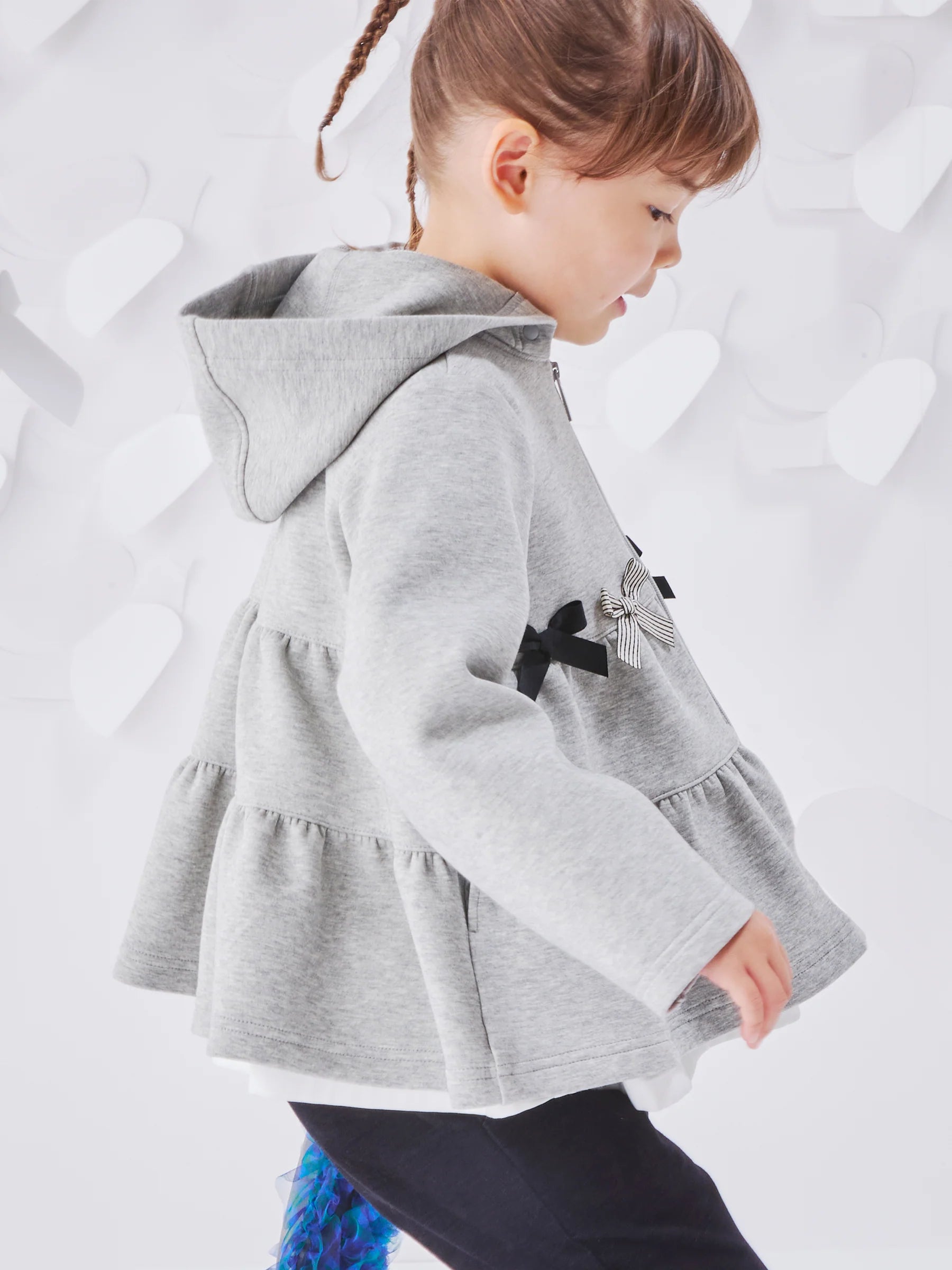 Familia Kids Jacket Japan familiar children's clothing hooded zip-up simple ribbon monotone