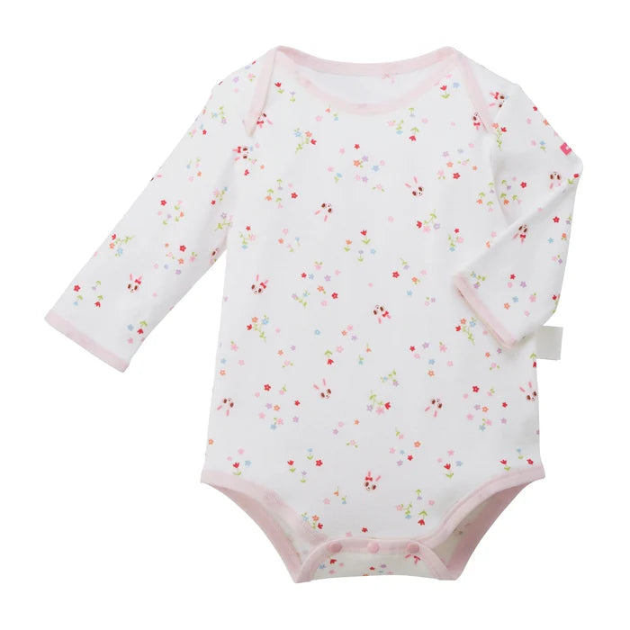 미키하우스 티셔츠 일본 유아 신생아 아기 바디수트  긴팔 아기토끼 디자인 2컬러