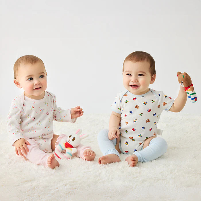 미키하우스 티셔츠 일본 유아 신생아 아기 바디수트  긴팔 아기토끼 디자인 2컬러