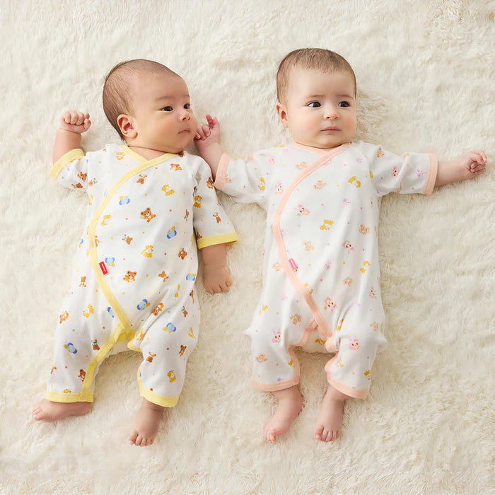 미키하우스 티셔츠 일본 유아 신생아 바디수트 아기 퓨어 베일 밀링 콤비올 2컬러