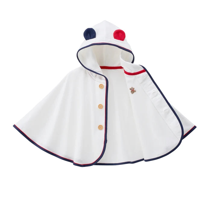 Mickey House Kids' Cape Japanese Infant Cape Poncho Baby Outerwear Kuma Ear Design 