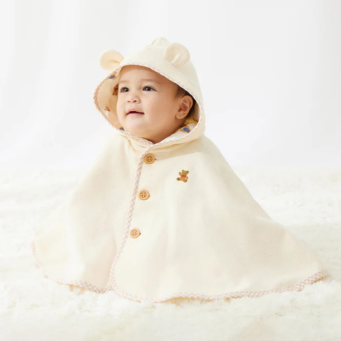 미키하우스 망토 일본 키즈 아기 케이프 후드 곰귀돌이 디자인