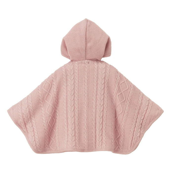 미키하우스 망토 일본 키즈 유아 니트 케이프 케이블  3컬러