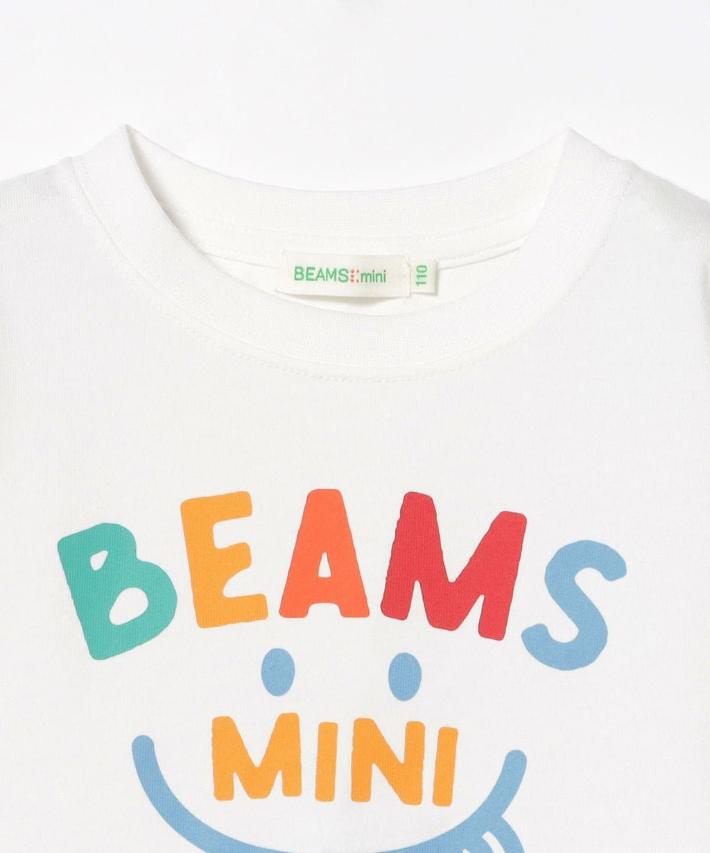 빔즈 키즈 티셔츠 일본 BEAMS 반팔티 스마일 로고 프린트 4컬러