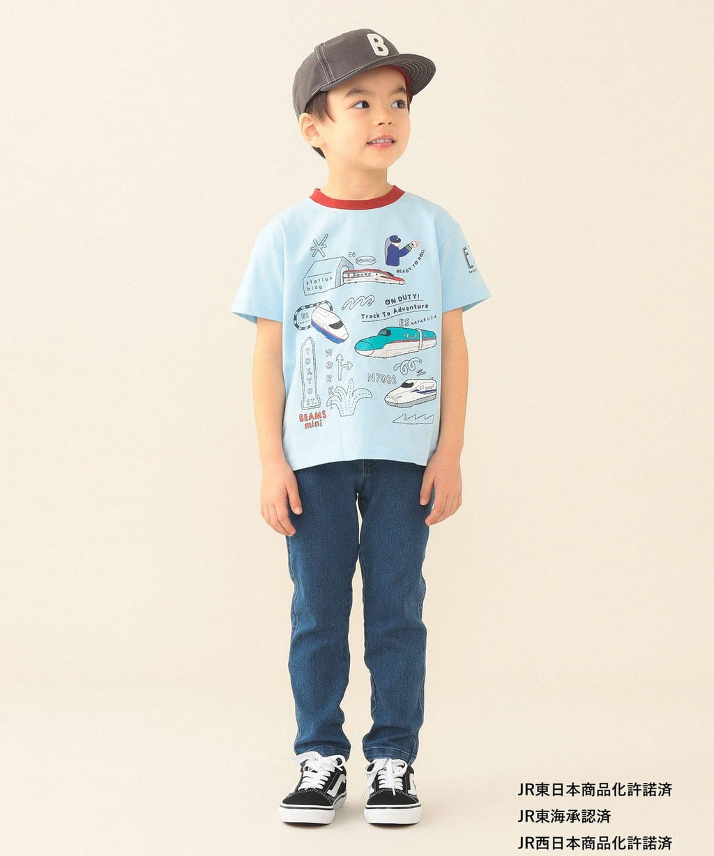 빔즈 키즈 티셔츠 일본 BEAMS 반팔티 JR 신칸센 프린트 3컬러