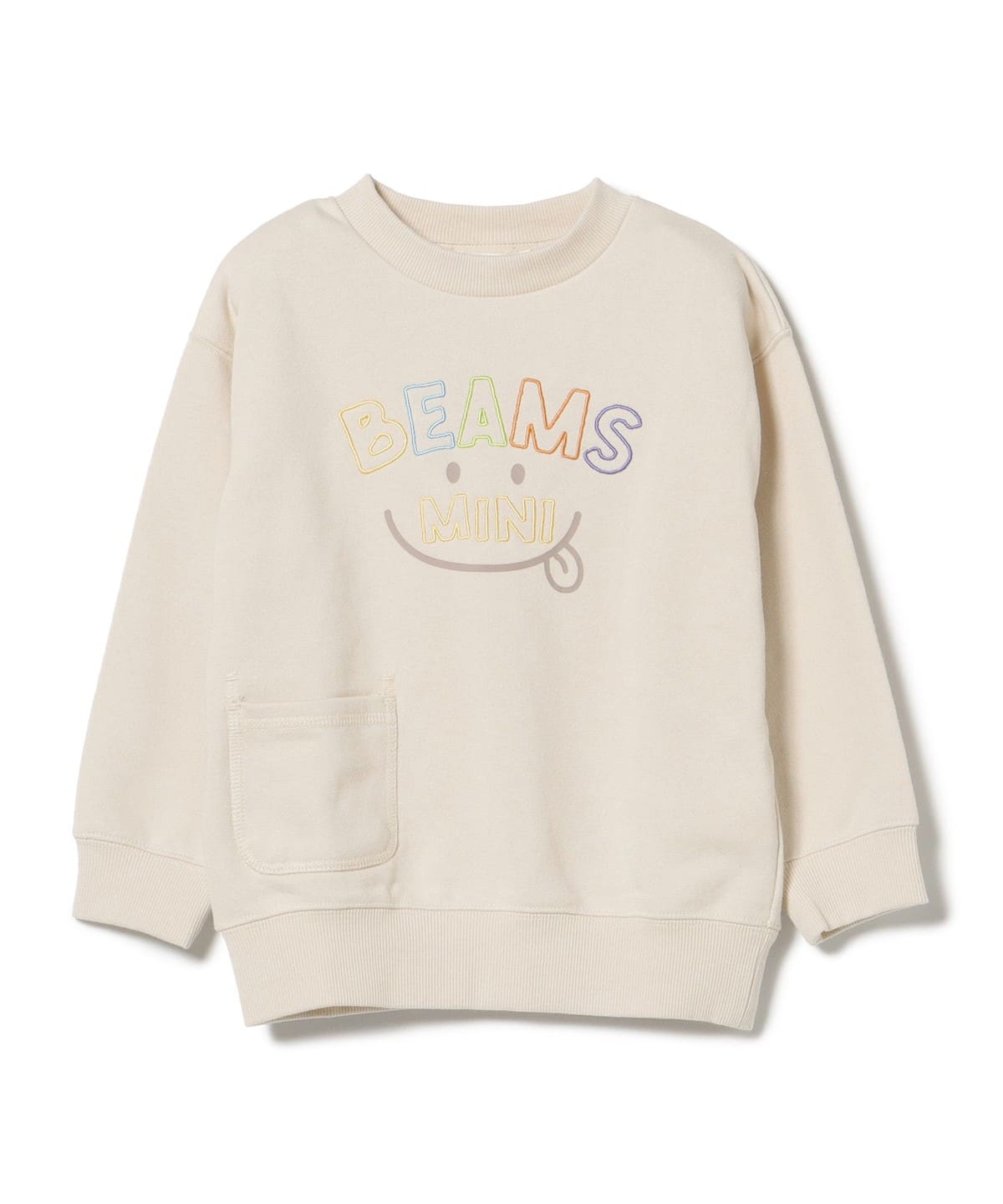 빔즈 키즈 티셔츠 일본 Beams 유아 맨투맨 스마일 자수 3컬러