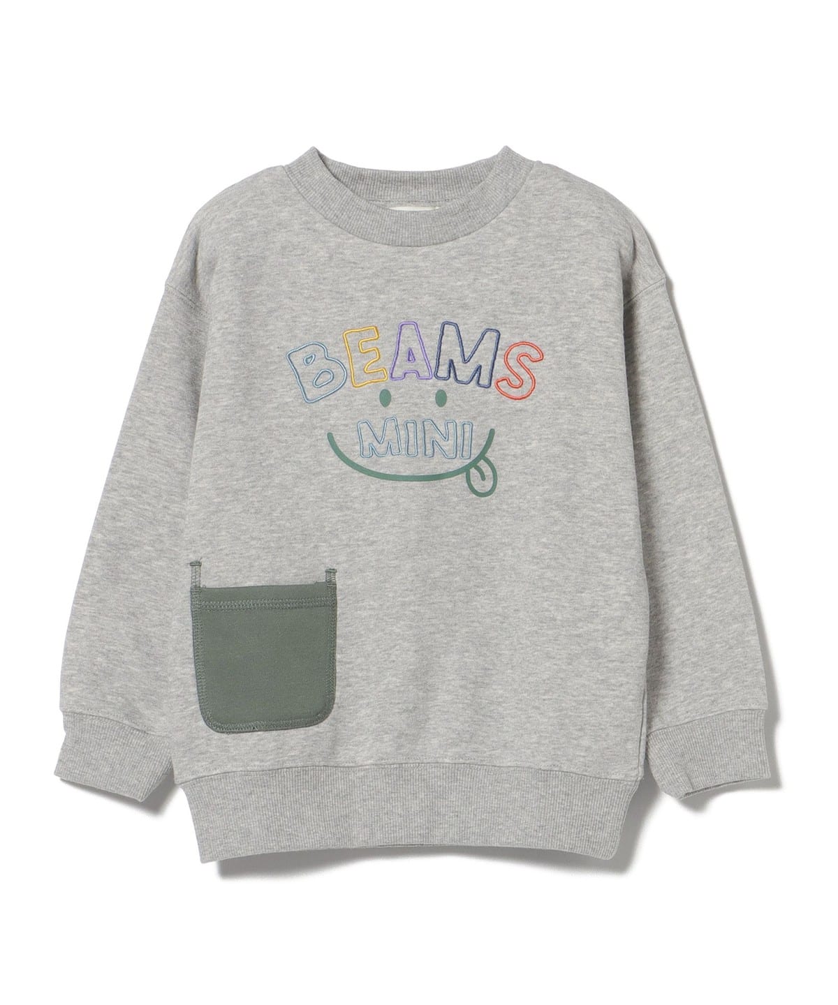 빔즈 키즈 티셔츠 일본 Beams 유아 맨투맨 스마일 자수 3컬러