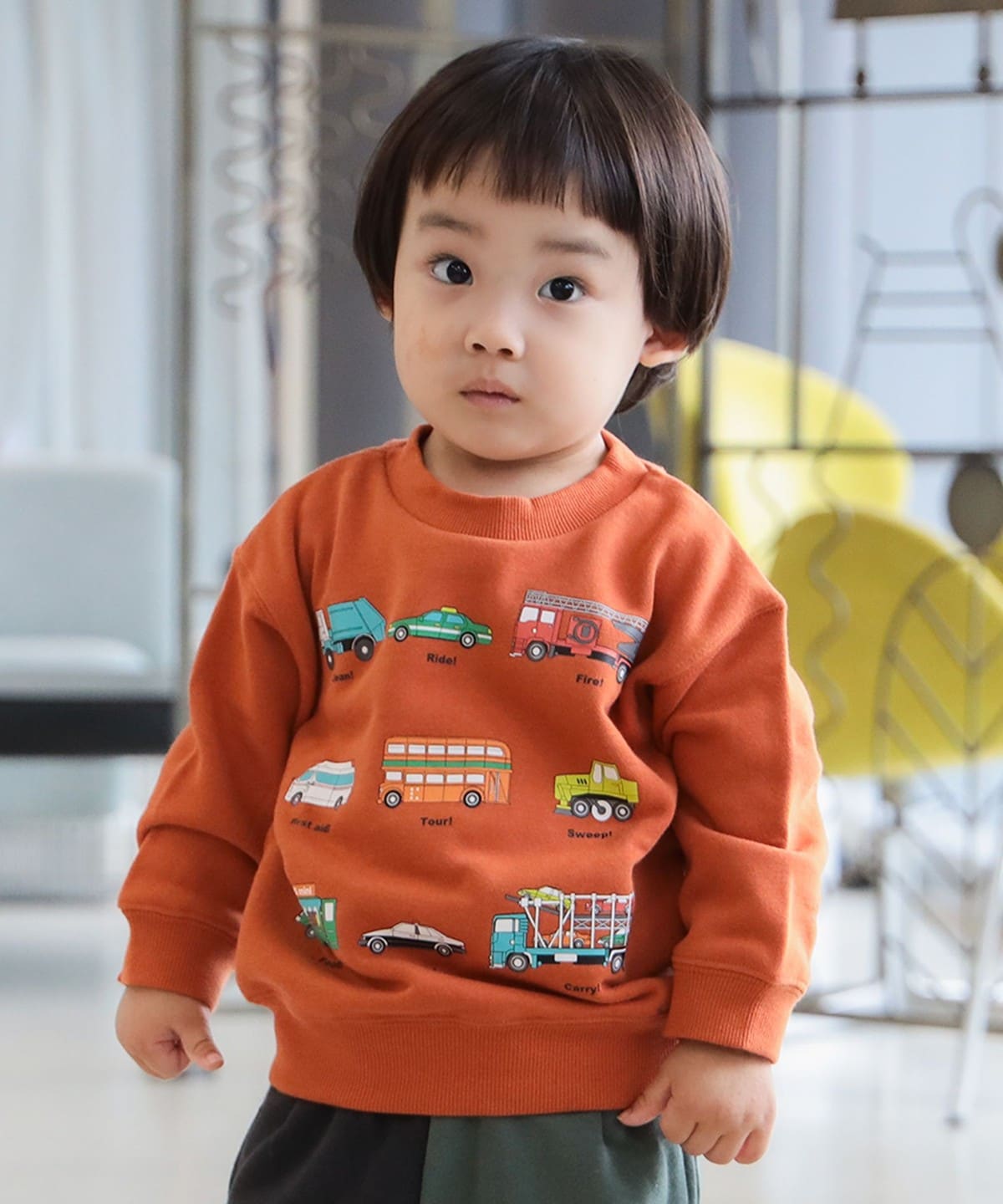 빔즈 키즈 티셔츠 일본 Beams 유아 맨투맨 자동차 프린트 긴팔티 3컬러