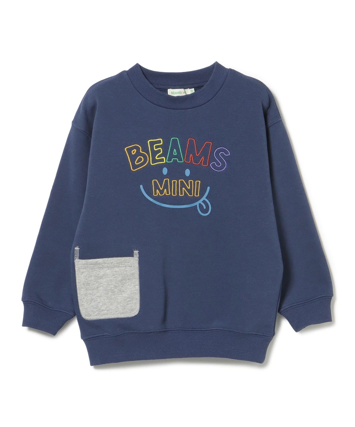 빔즈 키즈 긴팔 일본 미니 BEAMS 아동복 스마일 자수 맨투맨 티셔츠 4컬러