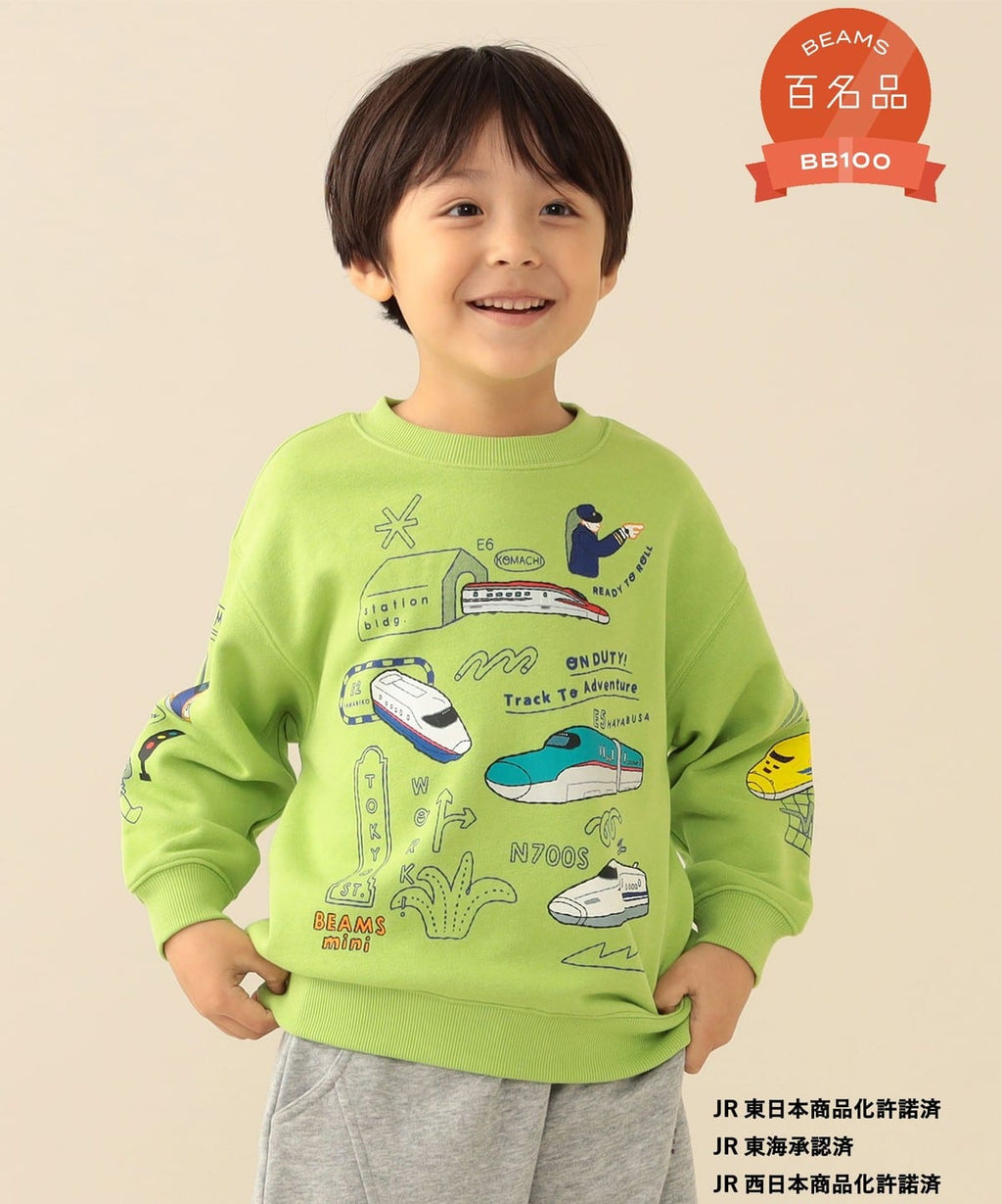 빔즈 키즈 긴팔 일본 미니 BEAMS 아동복 JR 신칸센 맨투맨 티셔츠 3컬러