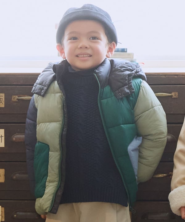 빔즈 키즈 패딩 일본 Beams 후드 블루종 2025FW 3컬러