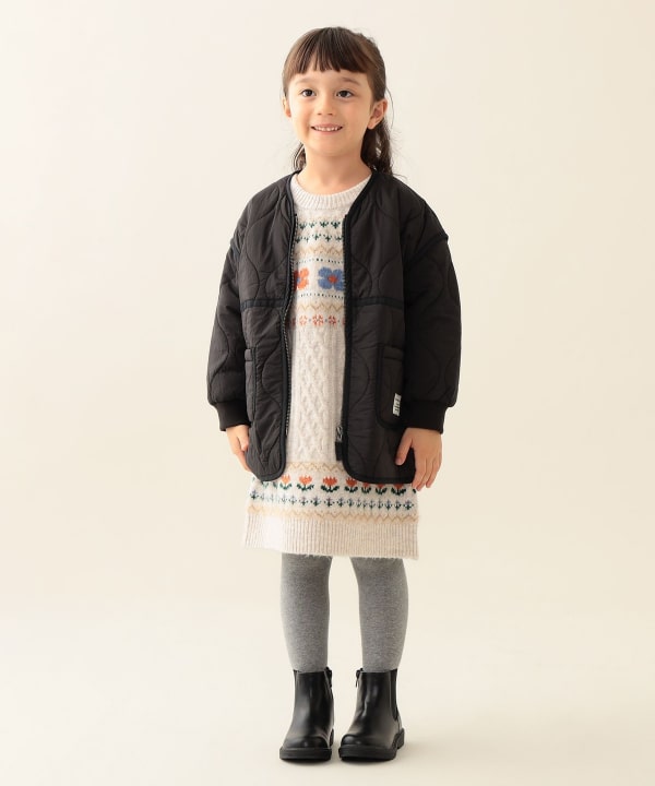 빔즈 키즈 자켓 일본 Beams 유아 퀼트 지퍼 코트 2컬러