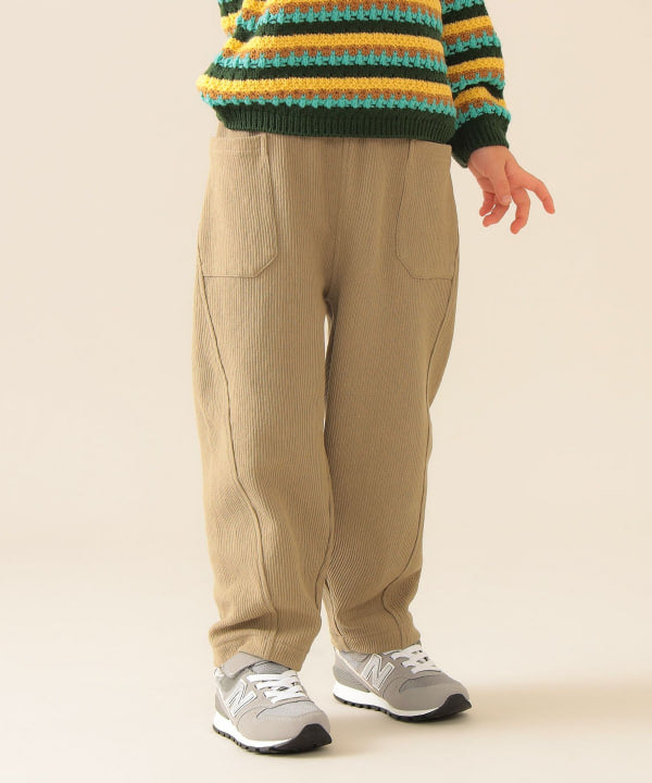 빔즈 키즈 바지 일본 Beams 유아 피케니트 볼륨 팬츠 2컬러