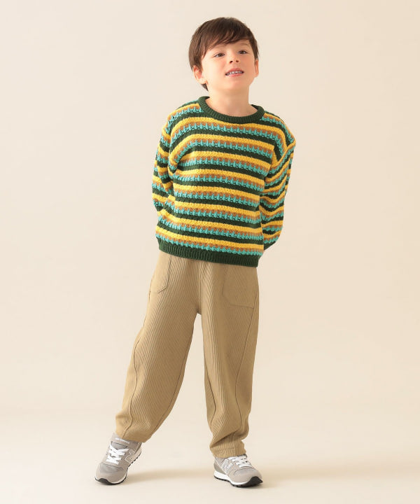 빔즈 키즈 바지 일본 Beams 유아 피케니트 볼륨 팬츠 2컬러