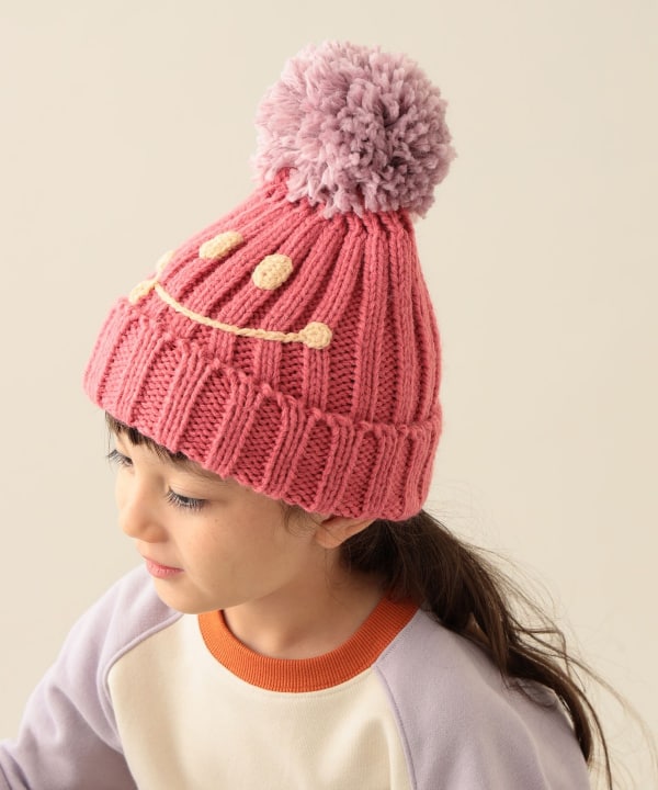 빔즈 키즈 모자 일본 비니 방울모자 스마일 퐁퐁 미니와치 4컬러