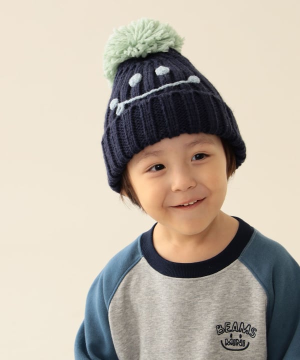 빔즈 키즈 모자 일본 비니 방울모자 스마일 퐁퐁 미니와치 4컬러