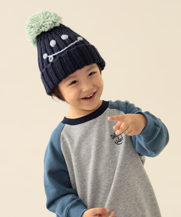 빔즈 키즈 모자 일본 비니 방울모자 스마일 퐁퐁 미니와치 4컬러