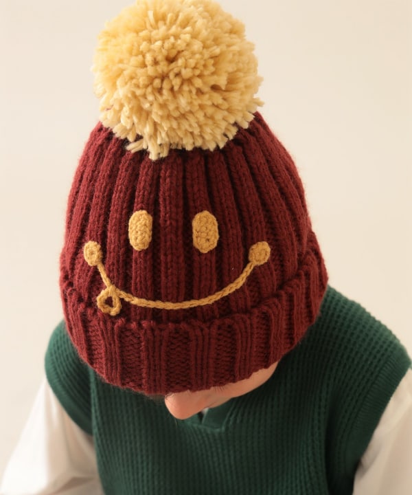 빔즈 키즈 모자 일본 비니 방울모자 스마일 퐁퐁 미니와치 4컬러