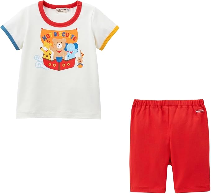 미키하우스 티셔트 일본 키즈 잠옷 핫비스킷 반팔 세트 2컬러