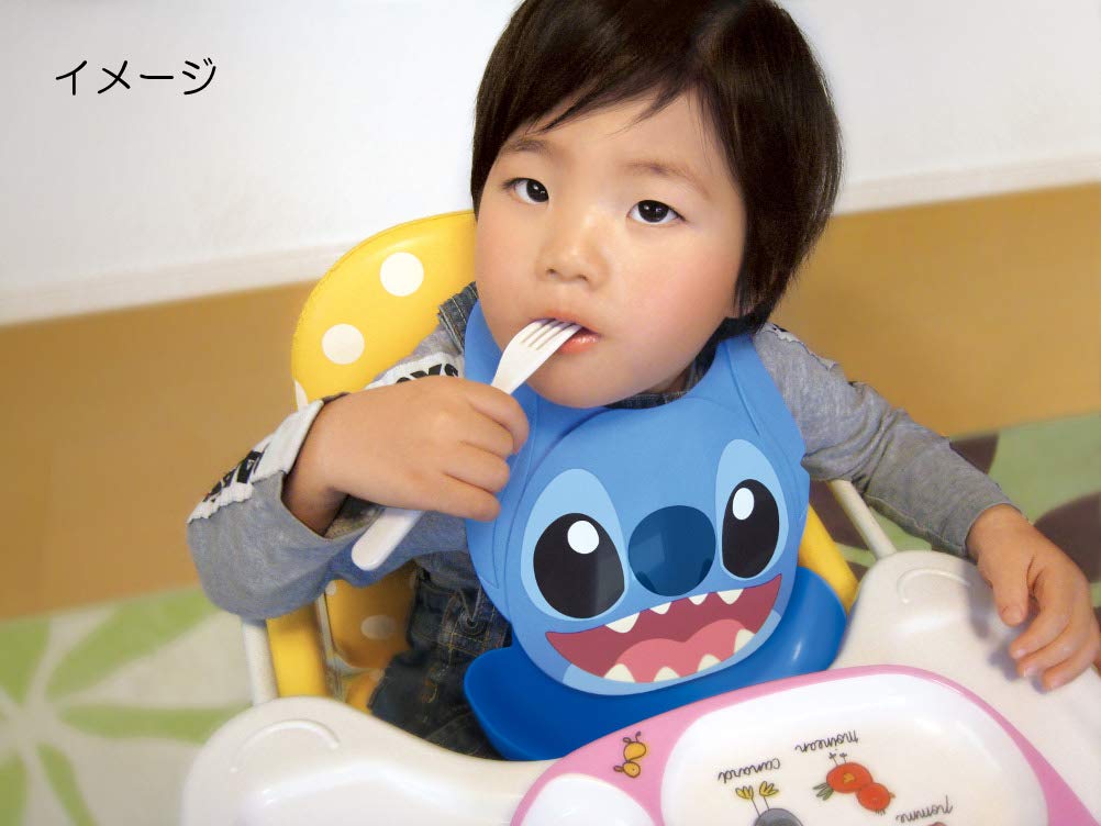 디즈니 턱받이 일본 신생아 니시키카세이 릴로앤 스티치 실리콘 유아용