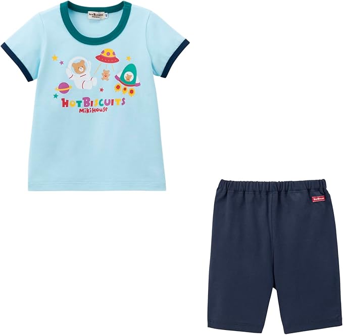 미키하우스 티셔트 일본 키즈 잠옷 핫비스킷 반팔 세트 2컬러