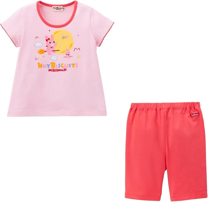 미키하우스 티셔츠 일본 키즈 잠옷 핫비스킷 베이비 반팔 반바지 세트 2컬러