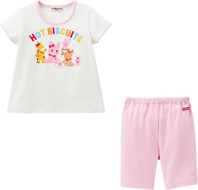 미키하우스 티셔츠 일본 키즈 잠옷 핫비스킷 베이비 반팔 반바지 세트 2컬러