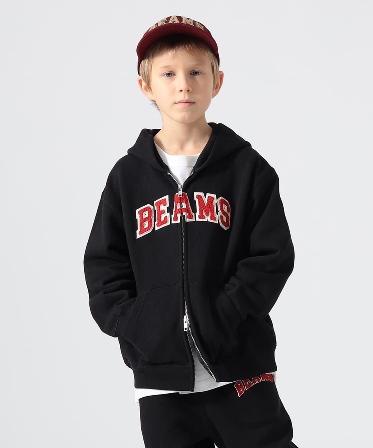 빔즈 키즈 후드집업 일본 미니 BEAMS 아동복 로고 베이직 자켓 3컬러