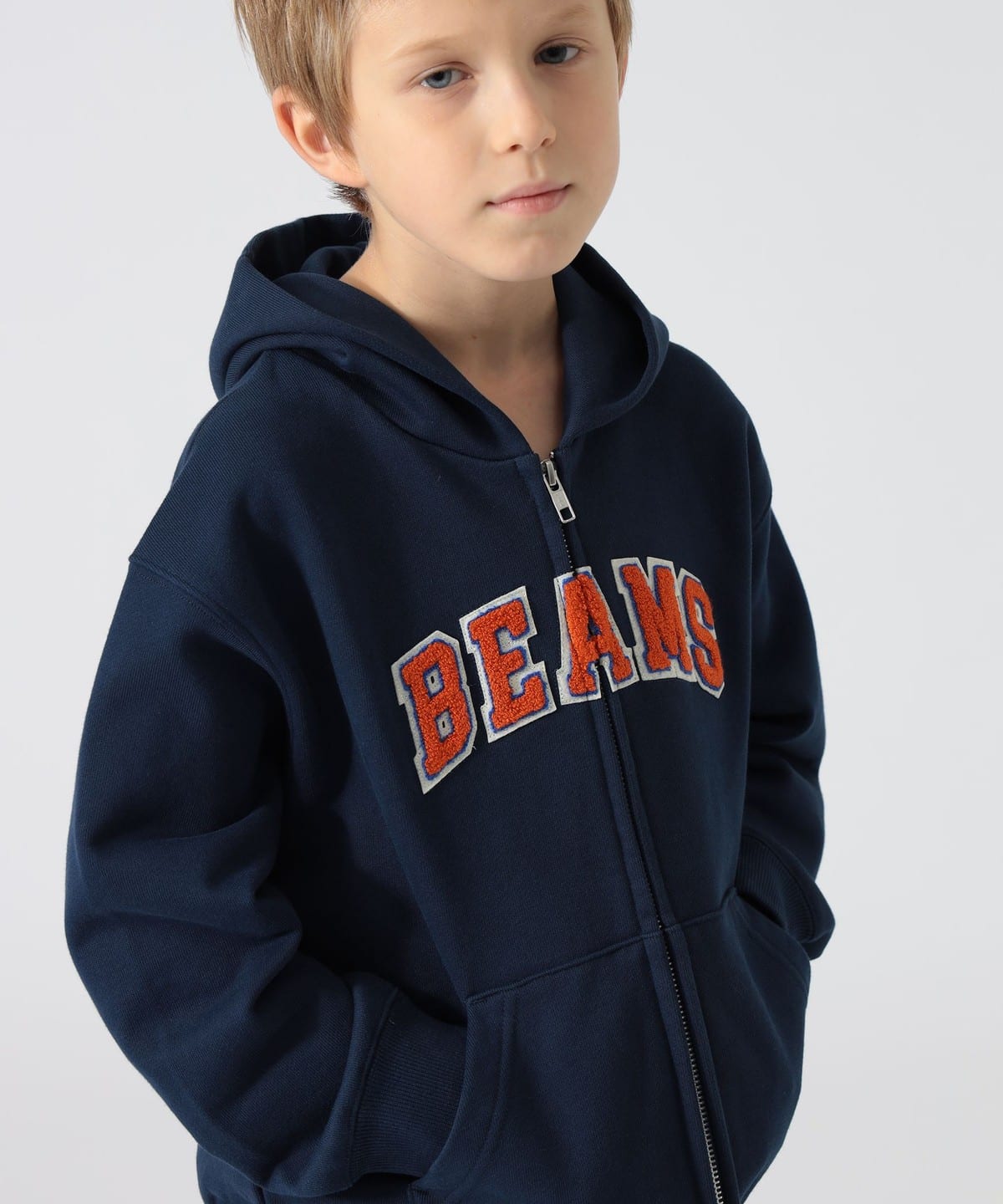 빔즈 키즈 후드집업 일본 미니 BEAMS 아동복 로고 베이직 자켓 3컬러