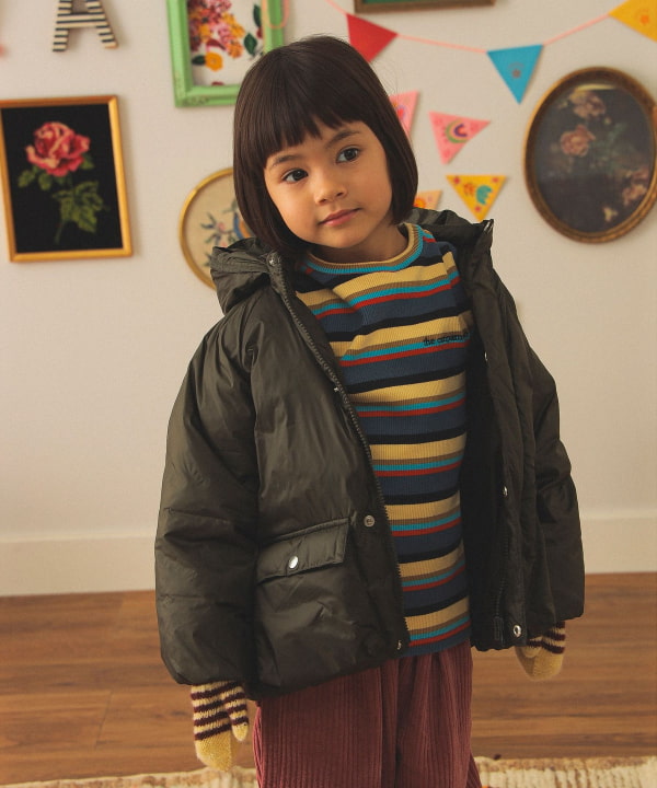 빔즈 키즈 패딩 일본 Beams 후드 다운 블루종 2025FW 3컬러