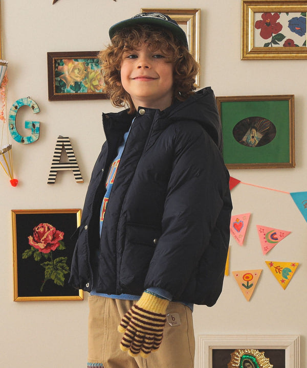 빔즈 키즈 패딩 일본 Beams 후드 다운 블루종 2025FW 3컬러