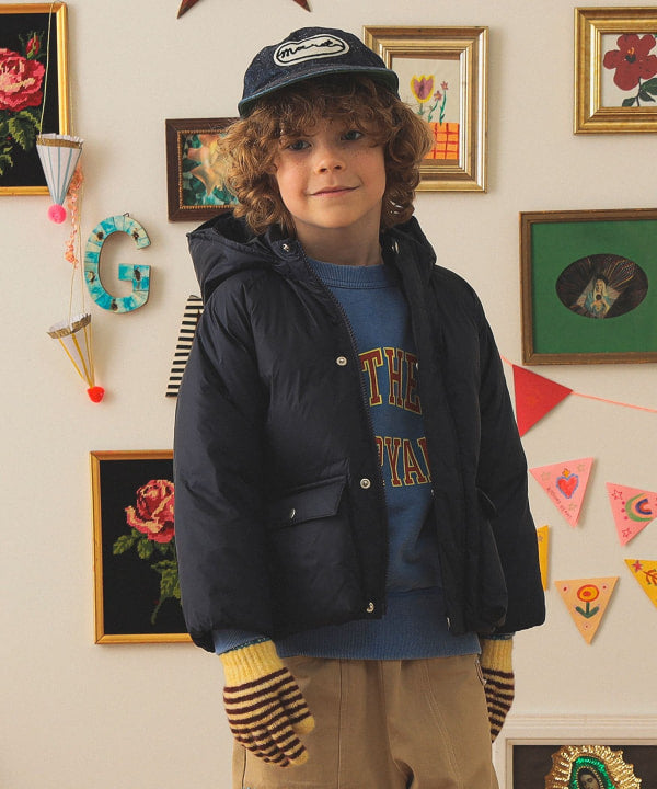 빔즈 키즈 패딩 일본 Beams 후드 다운 블루종 2025FW 3컬러