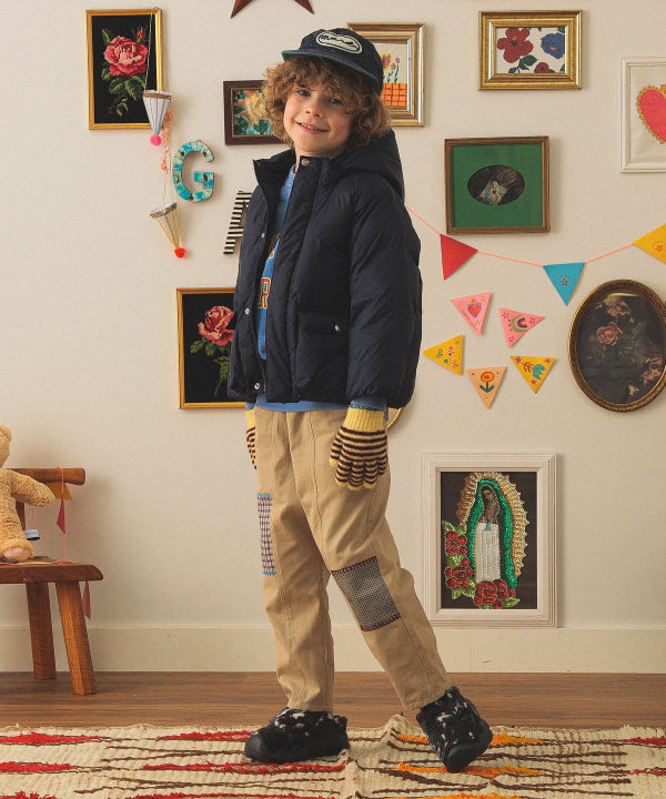 빔즈 키즈 패딩 일본 Beams 후드 다운 블루종 2025FW 3컬러