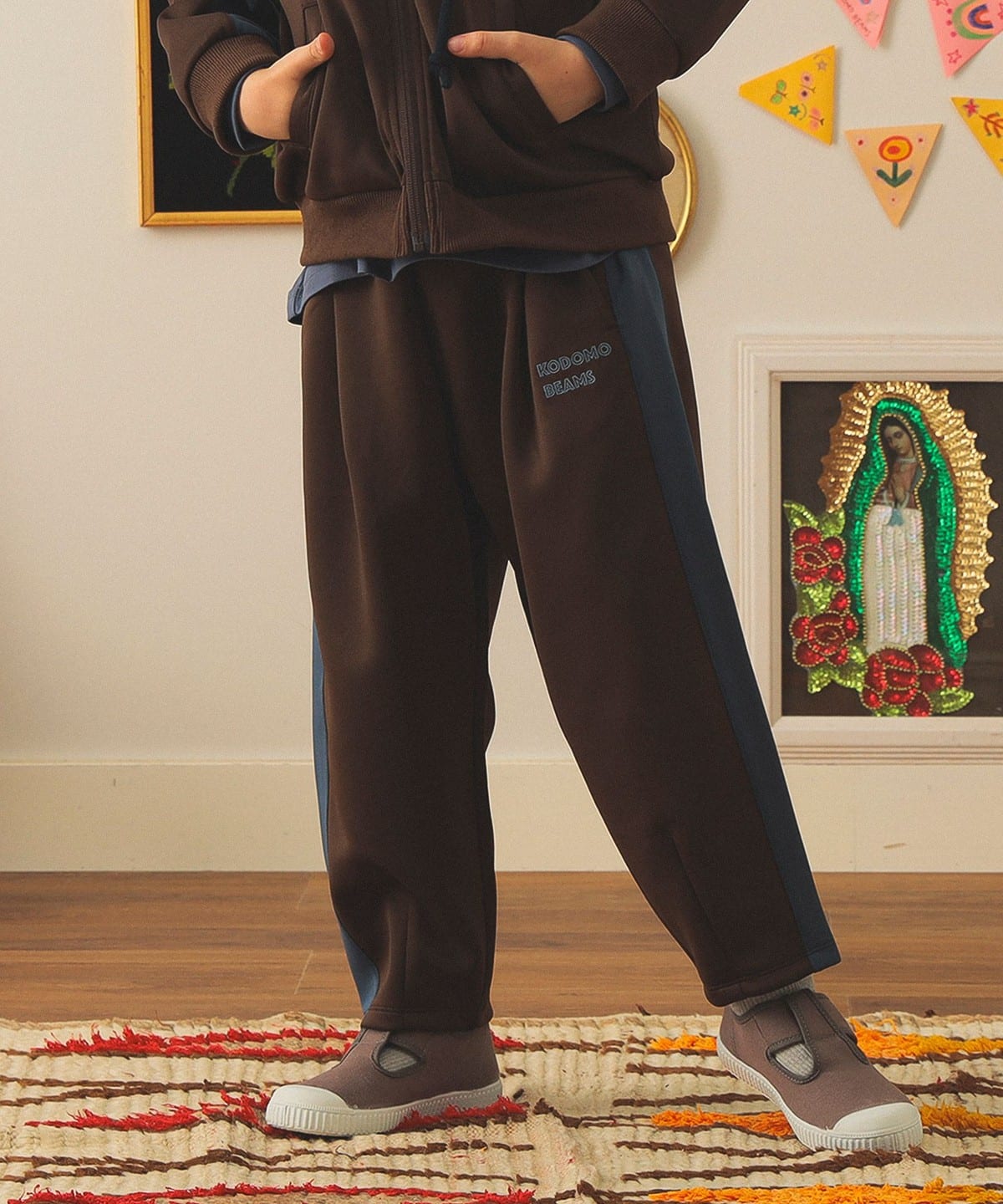 빔즈 키즈 바지 일본 Beams 유아 트랙 저지 팬츠 2컬러