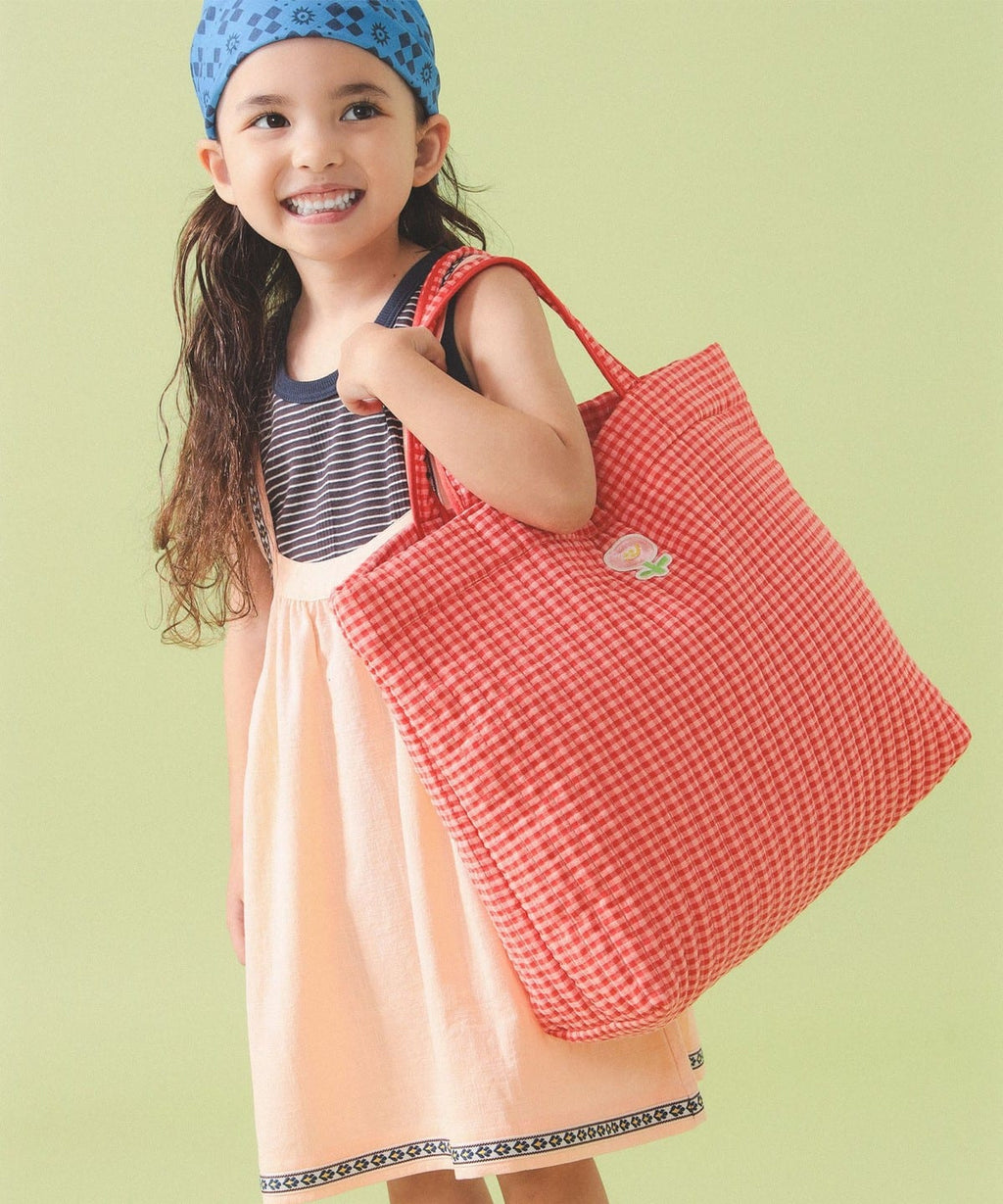 빔즈 키즈 가방 일본 Beams 유아 토트백 클래스 체크무늬 2컬러