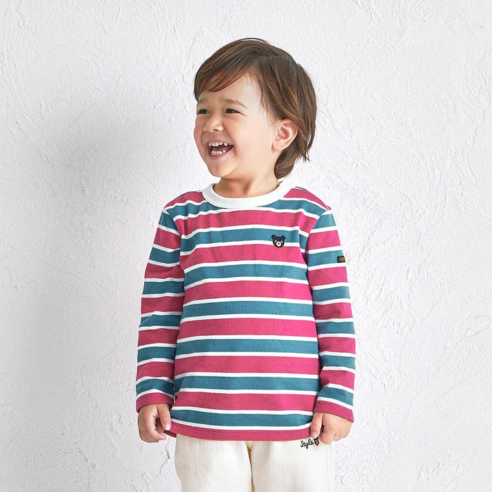 미키하우스 티셔츠 일본 키즈 긴팔 더블비 베이직 베어3컬러