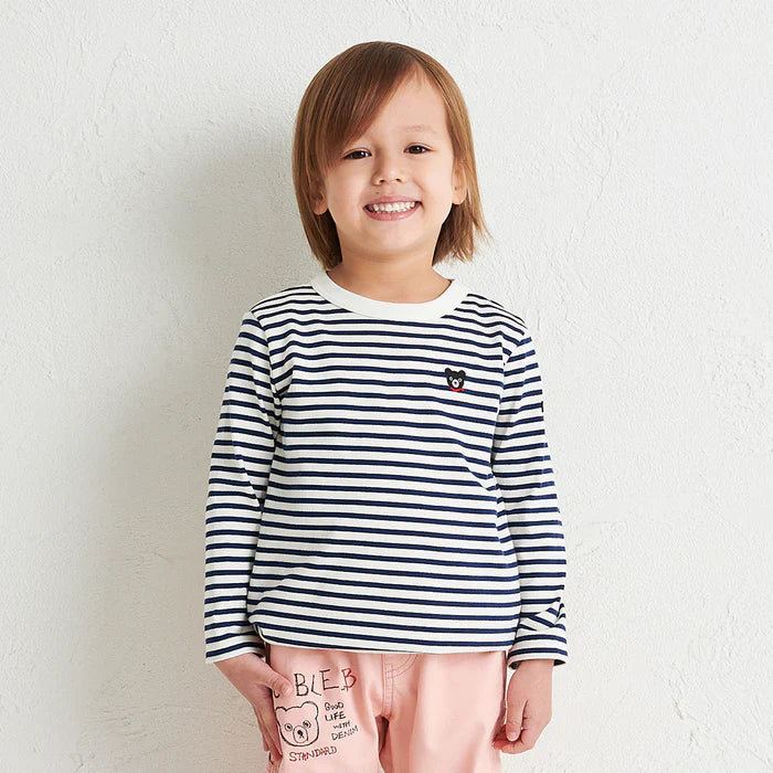 미키하우스 티셔츠 일본 키즈 긴팔 스트라이프 디자인 4컬러