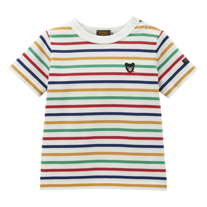 미키하우스 티셔츠 일본 키즈 반팔 더블비 스트라이프 4컬러